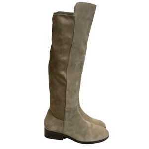 Lucky Brand Knee-High Tall Tan Suede Boots Size 7.5